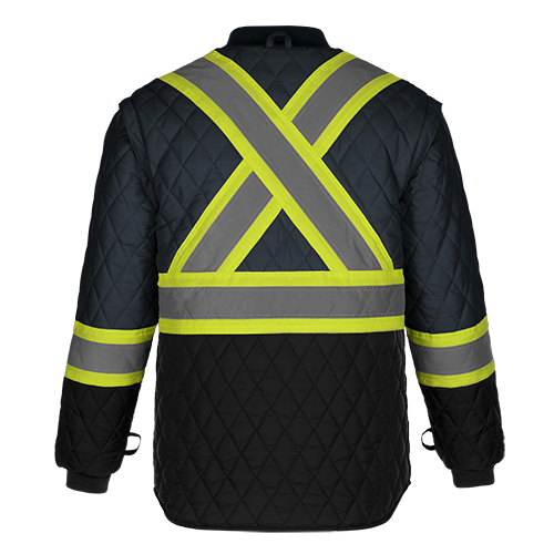 L01275 - Kenworth - 5in1 Hi-Vis Parka w/ Detachable Hood 1275 adult CX2 Hi-Vis mens safety hoodie