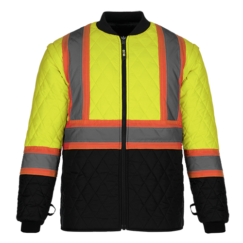L01275 - Kenworth - 5in1 Hi-Vis Parka w/ Detachable Hood Hi-Vis Yellow 1275 adult CX2 Hi-Vis mens safety hoodie