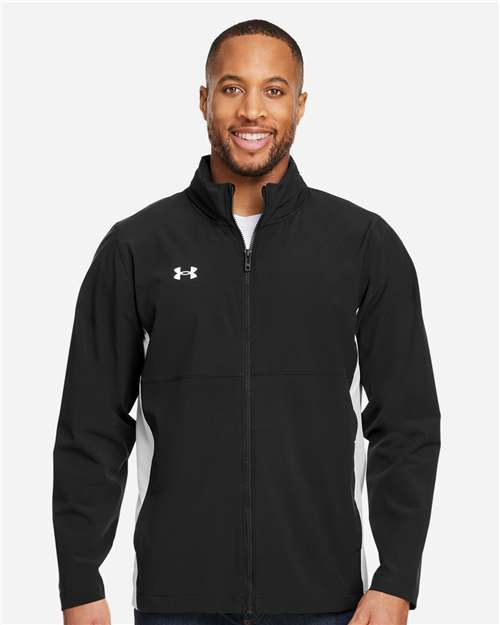 Under Armour 1390159, Men's Rival Stretch Jacket, Black/ White