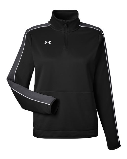 Under Armour 1383274, Women's Command 2.0 Quarter-zip Pullover, Black/ White