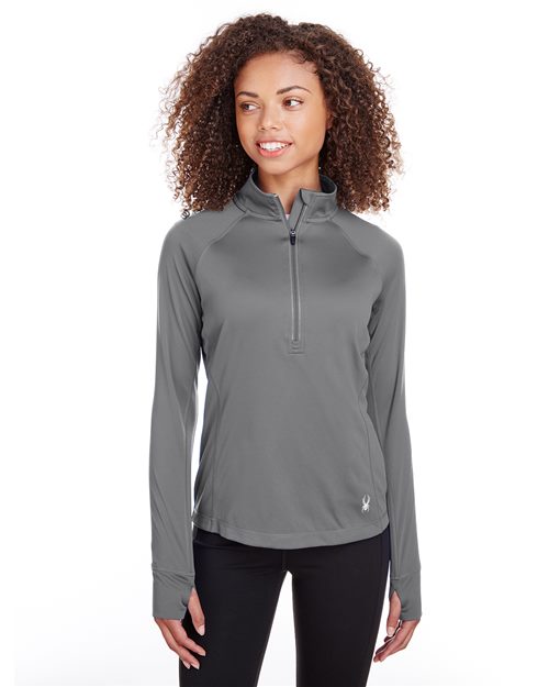 Women's Freestyle Half-Zip Pullover - - 12751 455A0 AB Retail Exclusive Brands CA New ab Jackets New AB Performance Pullovers Quarter-Zips S&S Deep Deals S&S Exclusive Brands S16798 Spyder Thumbholes Tops Visible Logos Womens Zips