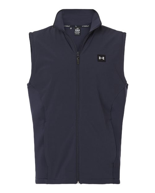 Men's Drive Pro Storm Hybrid Vest - Limited Edition - - 15000 Midnight Navy Metallic Silver 1389595 193E2 AB Retail Exclusive Brands CA New ab Explore Corporate Explore Corporate Gifting & Incentives Explore Corporate Gifting - Splurge Full-Zips Jackets Limited Edition Mens & Unisex New New AB Outerwear Pockets Polyester S&S Exclusive Brands Sleeveless Spandex Under Armour Vests Visible Logos Water Resistant Zips