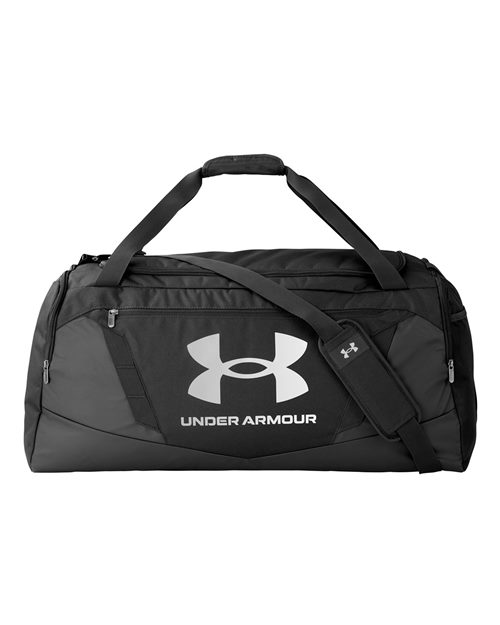 Undeniable 5.0 LG Duffel Bag - - 15018 Black Metallic Silver One Size 128E2 1369224 AB Retail Exclusive Brands Accessories Bags CA New ab Duffels New AB Pockets Polyester Polyester - 100% S&S Exclusive Brands Triple Threat Essentials Under Armour Visible Logos Water Resistant
