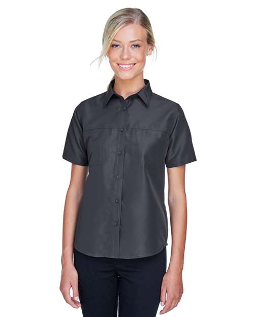 Women's Key West Short Sleeve Performance Staff Shirt - - 15139 Dark Charcoal XS 259B9 3-3.9 oz AB Exclusive Brands CA New ab Dress Shirts Explore Restaurant & Hospitality Explore Restaurant & Hospitality Back of House Explore Restaurant & Hospitality Staff Uniforms Fishing Shirts Harriton M580W New AB Pockets Polyester - 100% Ripstop S&S Exclusive Brands Short Sleeves Tops Womens Wovens Wovens & Dress Shirts