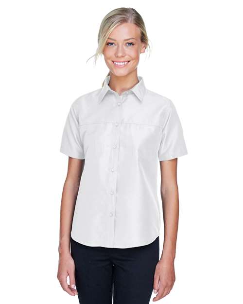 Women's Key West Short Sleeve Performance Staff Shirt - - 15139 White 259B9 3-3.9 oz AB Exclusive Brands CA New ab Dress Shirts Explore Restaurant & Hospitality Explore Restaurant & Hospitality Back of House Explore Restaurant & Hospitality Staff Uniforms Fishing Shirts Harriton M580W New AB Pockets Polyester - 100% Ripstop S&S Exclusive Brands Short Sleeves Tops Womens Wovens Wovens & Dress Shirts