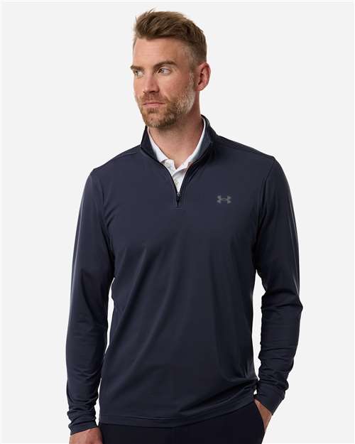 Under Armour 1389864, Men's Drive Quarter-zip Pullover, Midnight Navy/ Castlerock