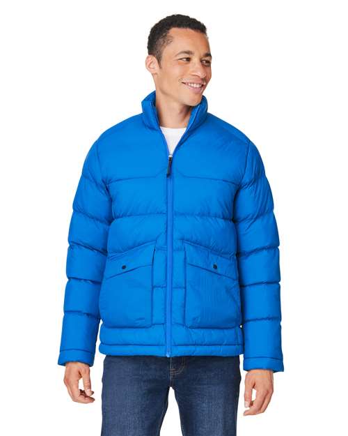 Men's Inspire Puffer Jacket - - 15632 True Royal 312A7 AB Exclusive Brands CA New ab CE720 CORE365 Explore Corporate Explore Corporate Gifting & Incentives Explore Corporate Gifting - Splurge Full-Zips Jackets Long Sleeves Mens & Unisex New AB Nylon Outerwear Pockets Puffers S&S Exclusive Brands Water Resistant Zips