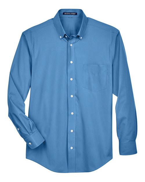Devon & Jones D620, Men's Crown Collection Broadcloth Woven Dress Shirt, French Blue