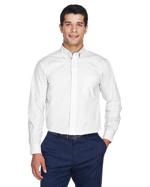 Men's Crown Collection® Broadcloth Woven Dress Shirt - - 15658 - Toronto Screen Printing- Color