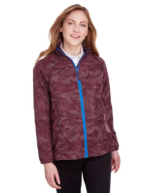 Women's Rotate Reflective Soft Shell Jacket - - 15741 Burgundy Olympic Blue M 846D3 AB Exclusive Brands CA New ab Full-Zips Hooded Jackets NE711W New AB North End Outerwear Polyester - 100% S&S Deep Deals Water Resistant Womens Zips