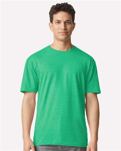 Gildan 3000, Unisex Light Cotton T-shirt, Heather Irish Green
