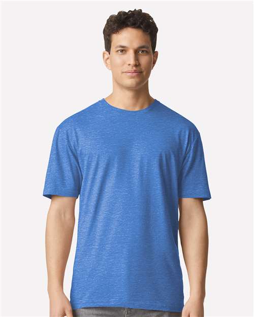 Gildan 3000, Unisex Light Cotton T-shirt, Heather Royal