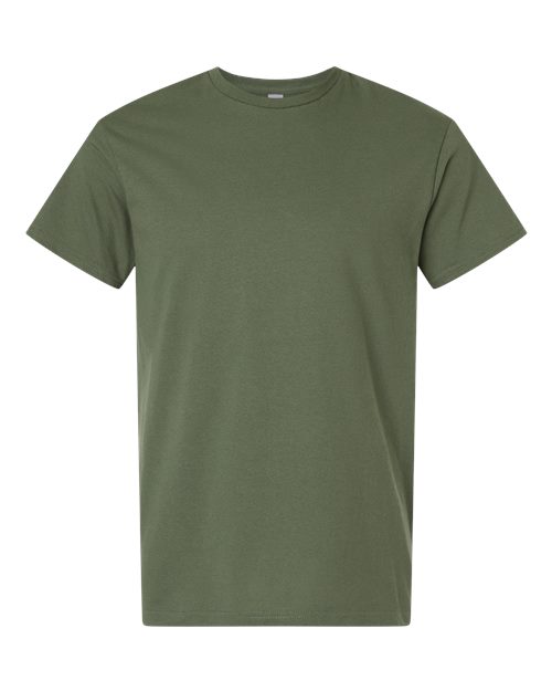 Gildan 3000, Unisex Light Cotton T-shirt, Military Green