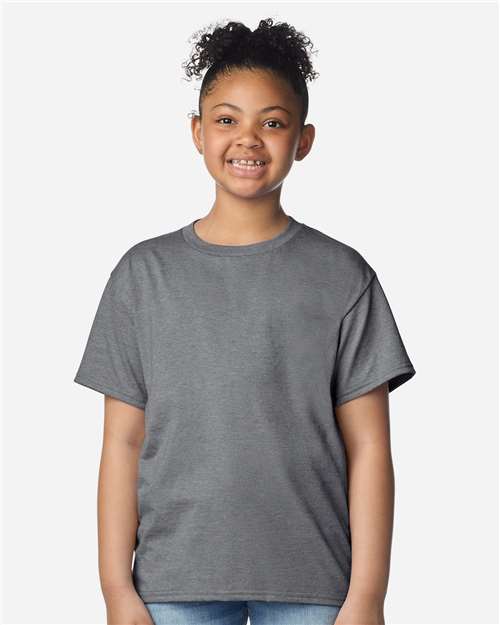 Gildan 3000B, Youth Light Cotton T-shirt, Graphite Heather