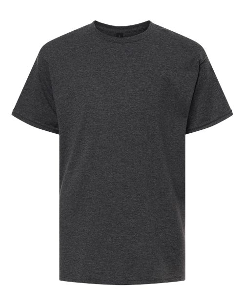 Gildan 3000B, Youth Light Cotton T-shirt, Heather Dark Grey
