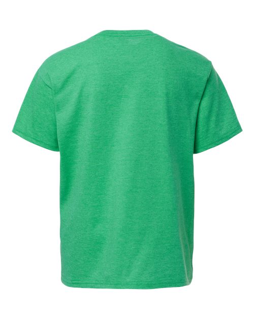 Gildan 3000B, Youth Light Cotton T-shirt, Heather Irish Green
