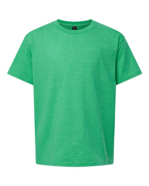 Gildan 3000B, Youth Light Cotton T-shirt, Heather Irish Green