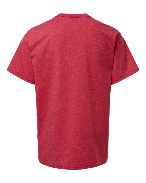 Gildan 3000B, Youth Light Cotton T-shirt, Heather Red