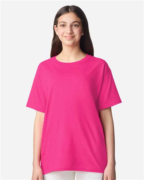 Gildan 3000B, Youth Light Cotton T-shirt, Heliconia