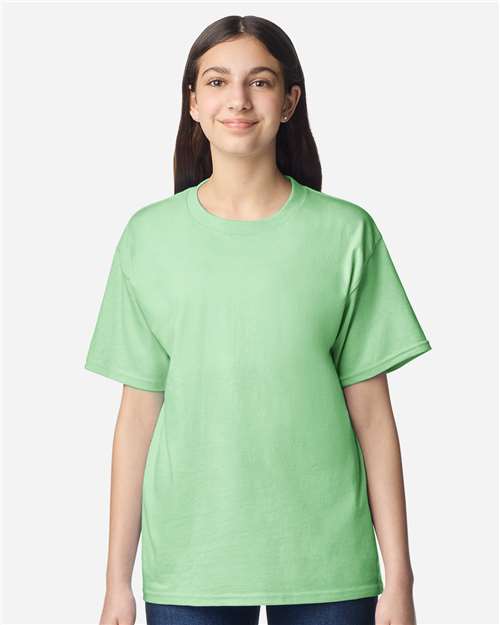 Gildan 3000B, Youth Light Cotton T-shirt, Mint Green