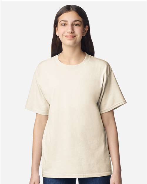 Gildan 3000B, Youth Light Cotton T-shirt, Natural
