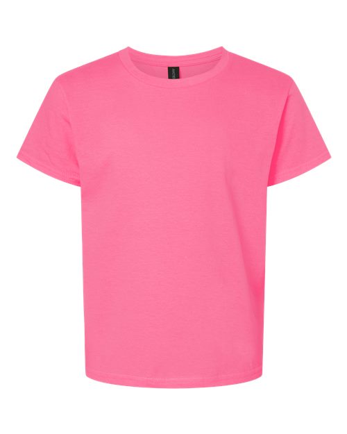 Gildan 3000B, Youth Light Cotton T-shirt, Safety Pink