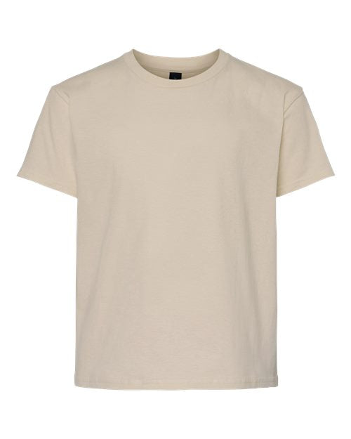 Gildan 3000B, Youth Light Cotton T-shirt, Sand