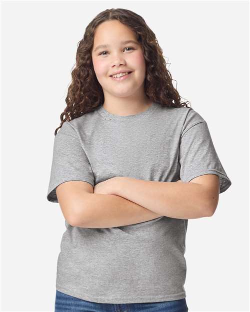 Gildan 3000B, Youth Light Cotton T-shirt, Sport Grey