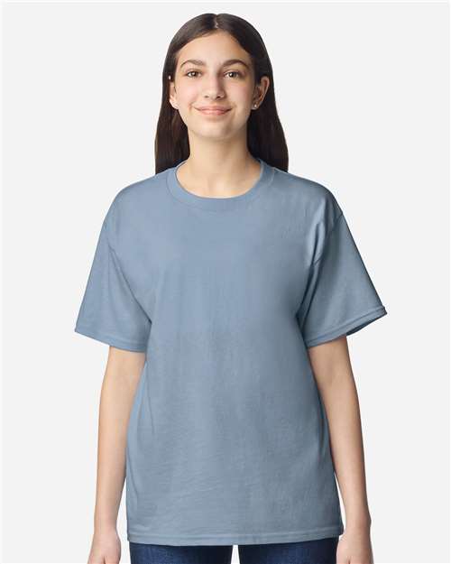 Gildan 3000B, Youth Light Cotton T-shirt, Stone Blue
