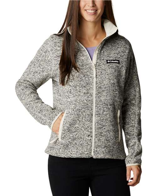 Women's Sweater Weather™ II Full-Zip Jacket - - 15817 Chalk Heather 208572 22524 Columbia Fleece Full-Zips Long Sleeves Nylon Outerwear Pockets Polyester Polyester - 100% the edit fall fleece 2025 Visible Logos Womens