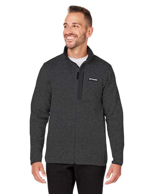Columbia 209773, Men's Sweater Weather Full-zip Jacket, Black Heather