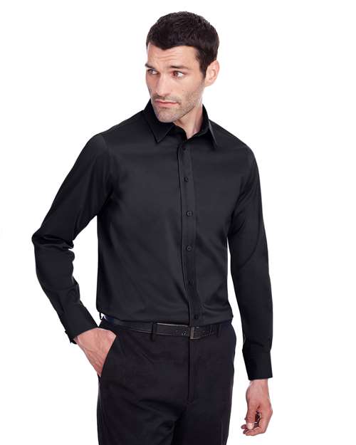 Crown Collection® Stretch Broadcloth Slim Fit Woven Dress Shirt - - 13467 Black 4XL 690B2 AB Exclusive Brands CA New ab Devon & Jones DG560 Dress Shirts Long Sleeves Mens & Unisex New AB Stain Resistant Tops Wovens Wovens & Dress Shirts Wrinkle Free