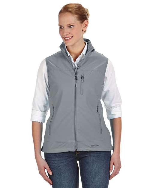 Women's Tempo Vest - - 13687 Cinder 670D1 98220 CA New ab Full-Zips Jackets Marmot New AB Outerwear Performance Pockets Polyester Spandex Vests Visible Logos Water Resistant Womens Zips