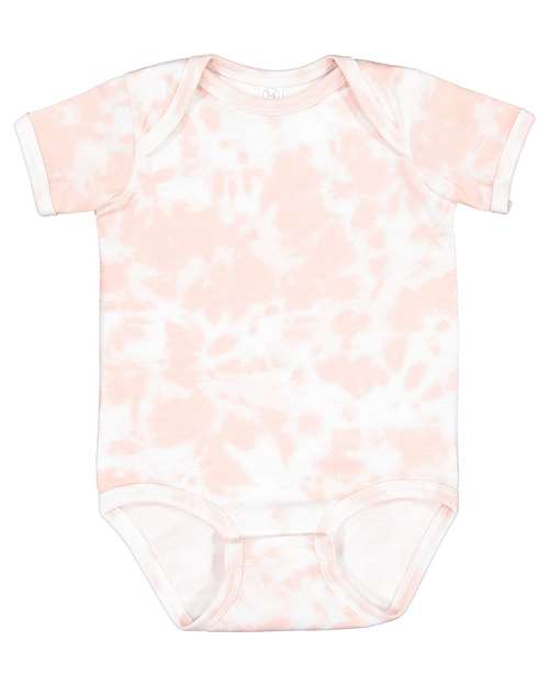 Infant Fine Jersey Bodysuit - Extended Colors - - 15851 Rose Tie Dye 09338 4424EX Camouflage Cotton - 100% Infants / Toddlers Onesies Rabbit Skins Short Sleeves Stripes T-Shirts - Premium Tear Away Tie Dyed