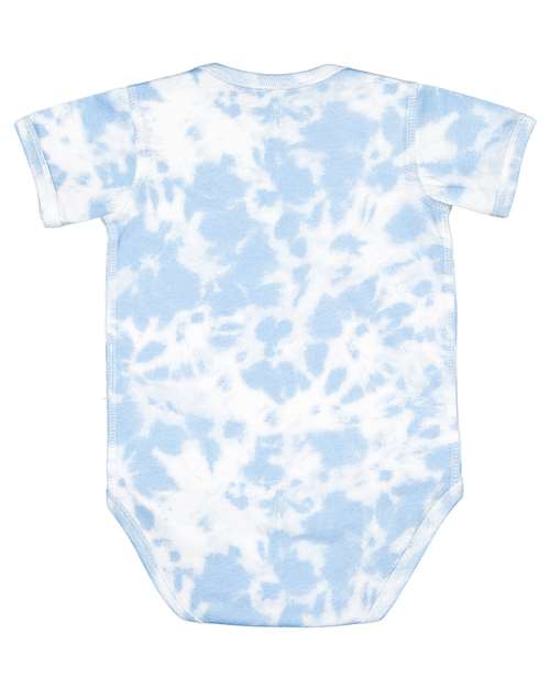 Rabbit Skins 4424EX, Infant Fine Jersey Bodysuit - Extended Colors, Sky Tie Dye