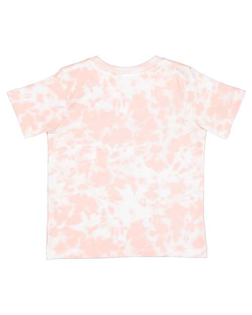 Rabbit Skins 3321EX, Toddler Fine Jersey Tee - Extended Colors, Rose Tie Dye