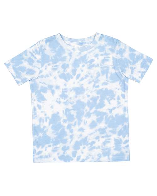 Toddler Fine Jersey Tee - Extended Colors - - 15850 Sky Tie Dye 10038 3321EX Cotton - 100% Infants / Toddlers Rabbit Skins Short Sleeves T-Shirts T-Shirts - Premium Tear Away Tie Dyed Tops