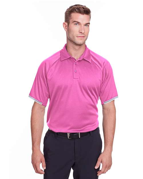 Origin Performance Piqué Polo - - 15767 Pink Edge M 1343102 704E2 AB Retail Exclusive Brands Antimicrobial CA New ab Mens & Unisex Moisture-Management New AB Performance Polos Polos & Knits Short Sleeves Side Seams Snag Resistant Spandex Sport Shirts Sun/UV Protection Tops Under Armour Visible Logos