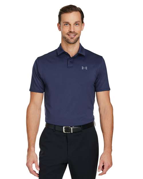 Men's T2G Polo - Limited Edition - - 15867 Midnight Navy Pitch Grey M 1368122 250E2 AB Retail Exclusive Brands Antimicrobial CA New ab Limited Edition Mens & Unisex Moisture-Management New AB Polos Polos & Knits Polyester Short Sleeves Spandex Sport Shirts Tops Under Armour Visible Logos