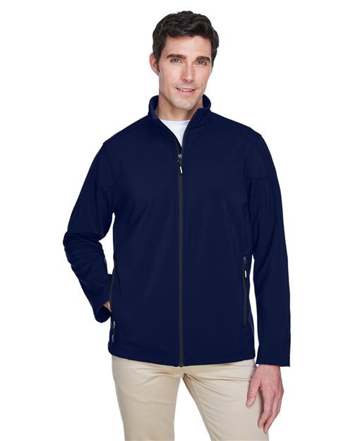 Men's Cruise Two-Layer Fleece Bonded Soft Shell Jacket - - 13235 228A7 7-7.9 oz 88184 AB Exclusive Brands CA New ab CORE365 Explore Medical & Med Spa Explore Medical & Med Spa Staff Uniforms Fleece Full-Zips Jackets Long Sleeves Media Pocket Mens & Unisex New AB Outerwear Performance Pockets Polyester S&S Exclusive Brands Soft Shells Spandex Water Resistant Zips