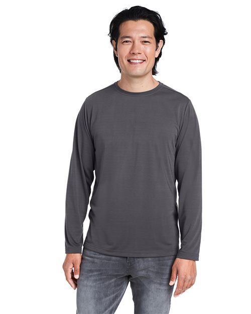 Unisex Fusion ChromaSoft™ Performance Long Sleeve T-Shirt - - 13253 271A7 4-4.9 oz AB Exclusive Brands Activewear Antimicrobial CA New ab CE111L CORE365 Crewneck Long Sleeves Mens & Unisex Moisture-Management New AB Performance Polyester - 100% Pullovers S&S Exclusive Brands Safety Spiritwear T-Shirts T-Shirts - Long Sleeve Tear Away Tops