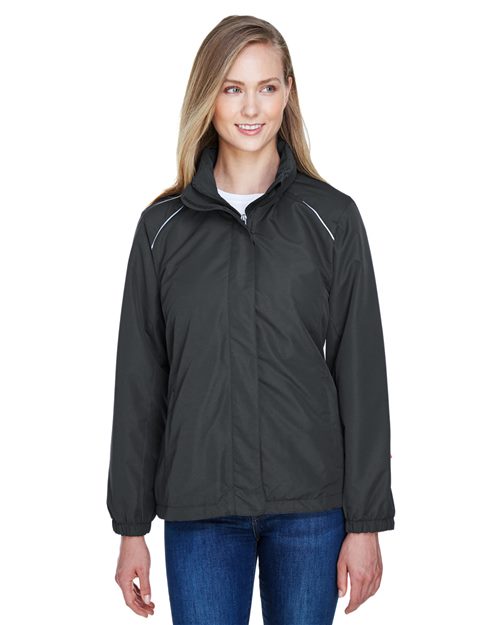 Women's Profile Fleece-Lined All-Season Jacket - - 13265 220A7 78224 AB Exclusive Brands CA New ab CORE365 Full-Zips Hooded Jackets Long Sleeves Media Pocket New AB Outerwear Performance Pockets Polyester - 100% S&S Deep Deals S&S Exclusive Brands Water Resistant Womens Zips