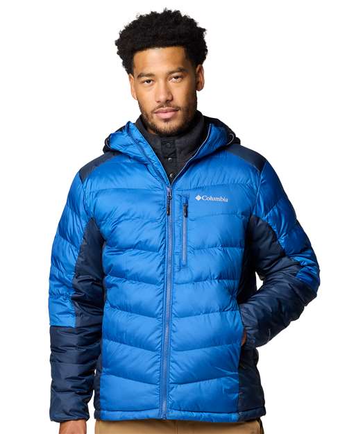 Columbia 208529, Men's Labyrinth Loop Ii Hooded Jacket, Mountain Blue/ Collegiate Navy
