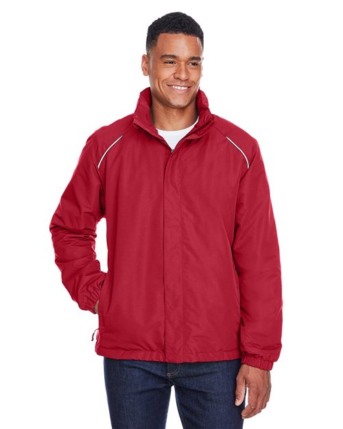 Men's Profile Fleece-Lined All-Season Jacket - - 13278 247A7 88224 AB Exclusive Brands Adjustable CA New ab CORE365 Drawstring Full-Zips Hooded Jackets Long Sleeves Media Pocket Mens & Unisex New AB Outerwear Performance Pockets Polyester - 100% S&S Deep Deals S&S Exclusive Brands Water Resistant Zips