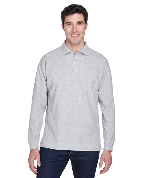 Men's Pima Piqué Long Sleeve Polo - - 13291 2025 Polo Guide 2025 Polo Guide Uniforms 2025 Polo Guide Uniforms - Restaurant & Hospitalit 593B2 6-6.9 oz AB Exclusive Brands CA New ab Cotton - 100% D110 Devon & Jones Long Sleeves Mens & Unisex New AB Pique Polos Polos & Knits S&S Exclusive Brands Side Seams Sport Shirts Tops