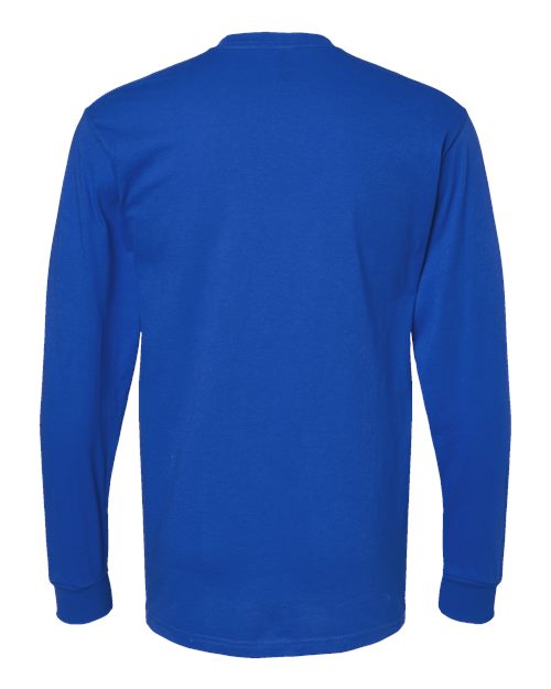 M&O 4820, Unisex Gold Soft Touch Long Sleeve T-shirt, Royal