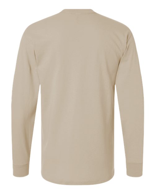 M&O 4820, Unisex Gold Soft Touch Long Sleeve T-shirt, Sand