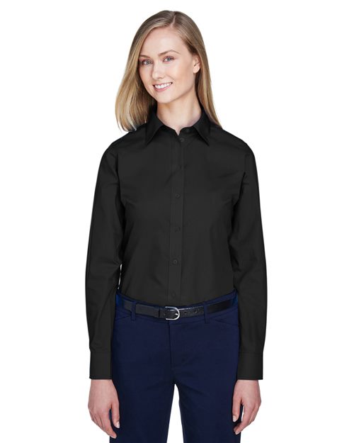 Women's Crown Collection® Broadcloth Woven Dress Shirt - - 13316 - Toronto Screen Printing- Color