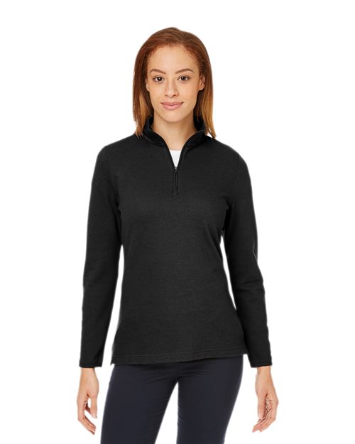Women's New Classics® Performance Quarter-Zip Pullover - - 13350 6-6.9 oz 649B2 AB Exclusive Brands CA New ab Cotton Devon & Jones DG400W Long Sleeves Moisture-Management New AB Polos & Knits Pullovers Quarter-Zips S&S Exclusive Brands Spandex Tops Womens Zips