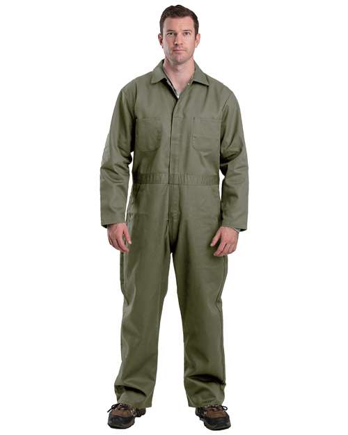 Twill Unlined Coverall - Sage_40 - - 15944 Sage_40 243A4 7-7.9 oz AB Retail Exclusive Brands Berne Apparel Bottoms C252 CA New ab Cotton Coveralls Mens & Unisex New AB Outerwear Pants Personal Protection Polyester Safety Workwear